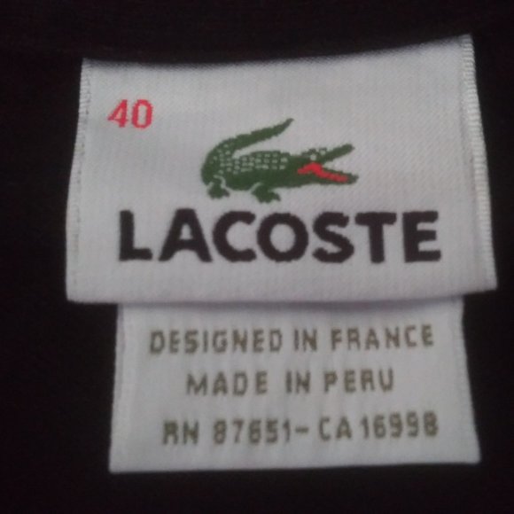 Lacoste Made in France Tennis/ Golf/ Sailing Tee Size 8 Cool and Comfortable. - Picture 5 of 6